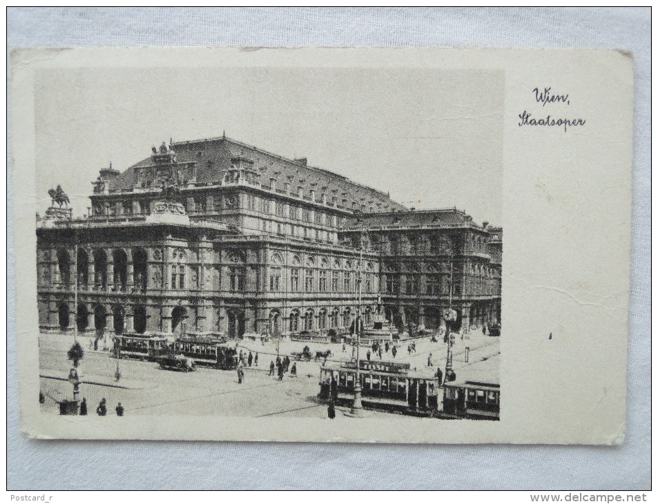 Austria Wien Vienna Staatsoper Opera House Stamp 1955  A4 - Wien Mitte