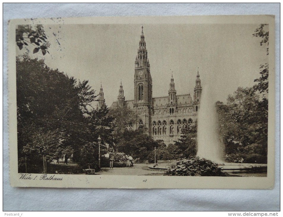 Austria Wien  Vienna Rathaus City Hall Hotel    Stamp 1957  A4 - Wien Mitte