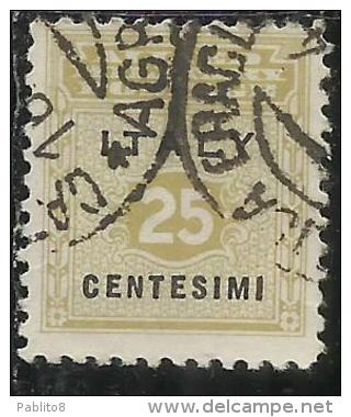 OCCUPAZIONE ANGLO-AMERICANA SICILIA 1943 CENT. 25 USATO USED OBLITERE´ - Occ. Anglo-américaine: Sicile