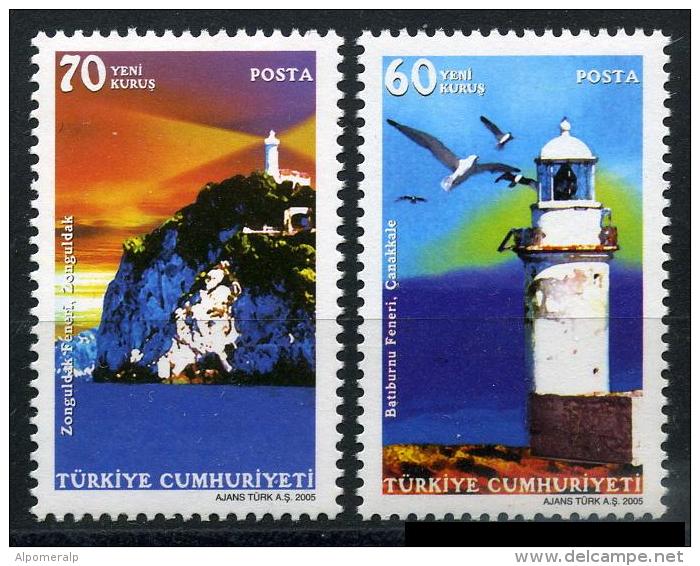 TURKEY 2005 (**) - Mi. 3431-32, Lighthouses (3rd Issue) - Ongebruikt