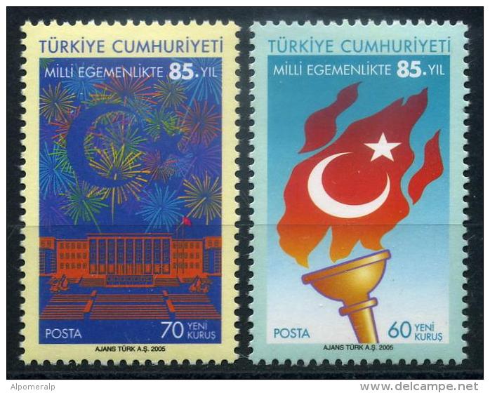 TURKEY 2005 (**) - Mi. 3436-37, 85th Year In National Sovereignty - Ongebruikt