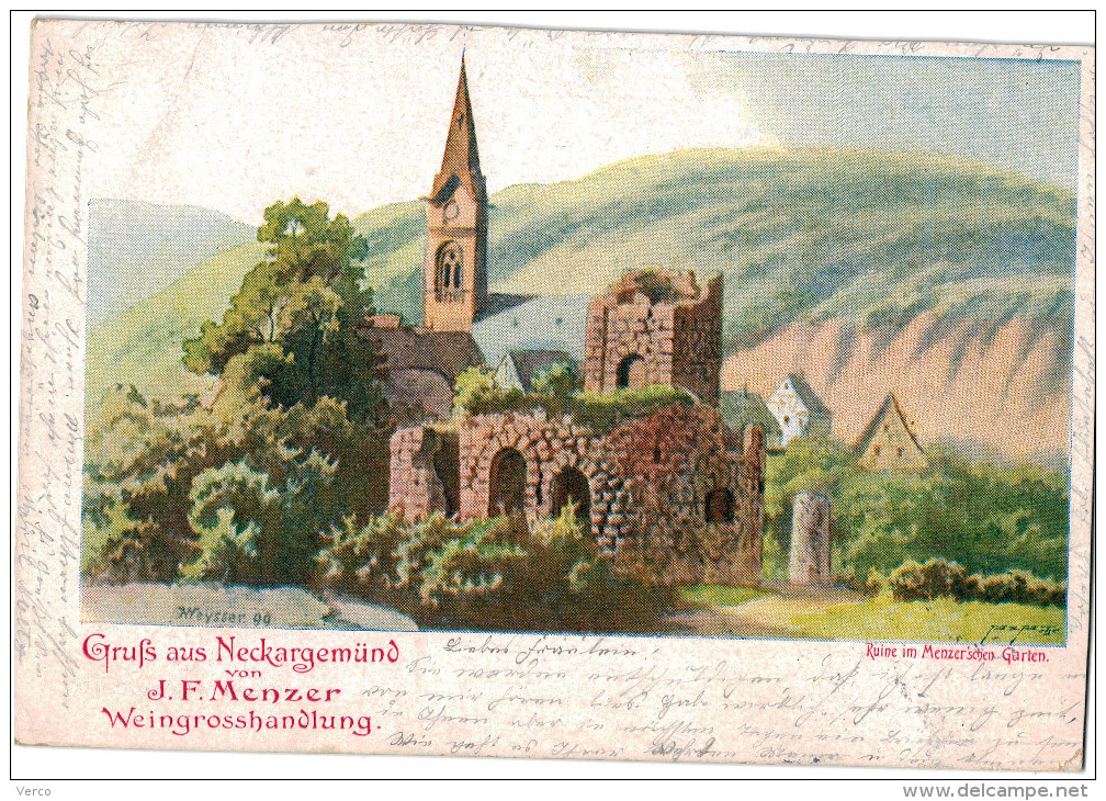 Carte Postale Ancienne D´ALLEMAGNE - GRUSS AUS NECKARGEMUND - Neckargemünd