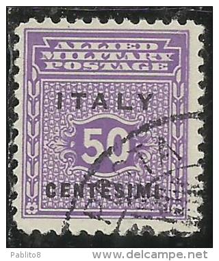 OCCUPAZIONE ANGLO-AMERICANA SICILIA 1943 CENT. 50 USATO USED OBLITERE´ - Occ. Anglo-américaine: Sicile