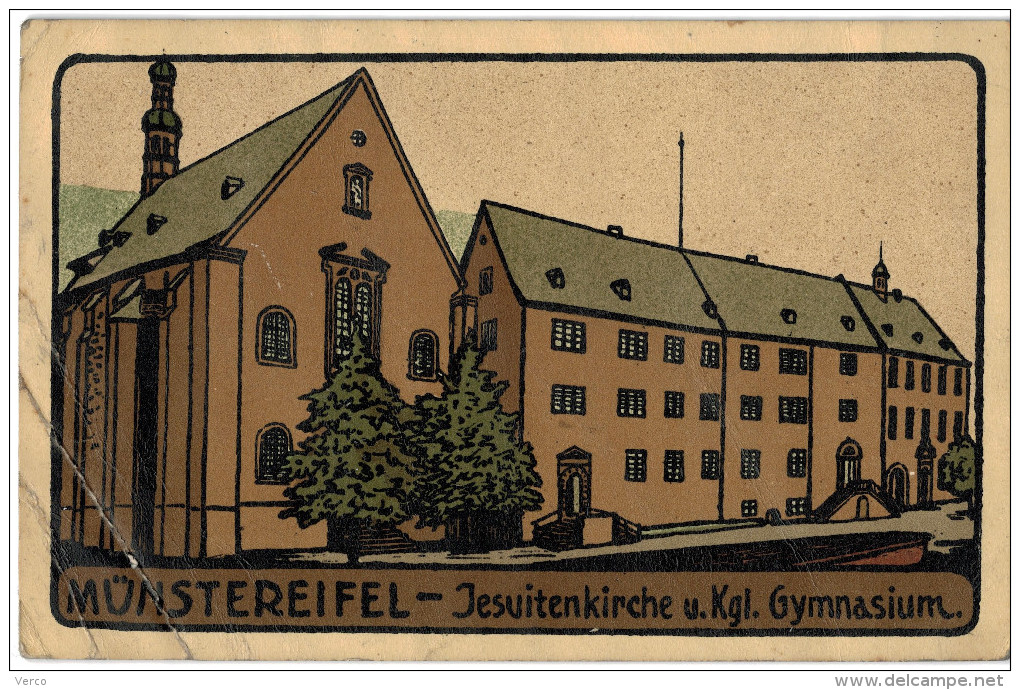 Carte Postale Ancienne D´ALLEMAGNE - MUNSTEREIFEL - JESUITENKIRCHE - Bad Muenstereifel