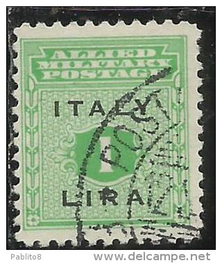 OCCUPAZIONE ANGLO-AMERICANA SICILIA 1943 LIRE 1 LIRA USATO USED OBLITERE´ - Occ. Anglo-américaine: Sicile