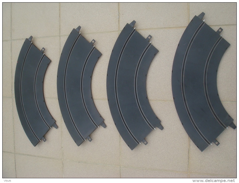 SCALEXTRIC : 4 Rails Courbes, 90°, R 30 (091011), Circuit S, Brevet Déposé 78 35 256 - Circuits Automobiles