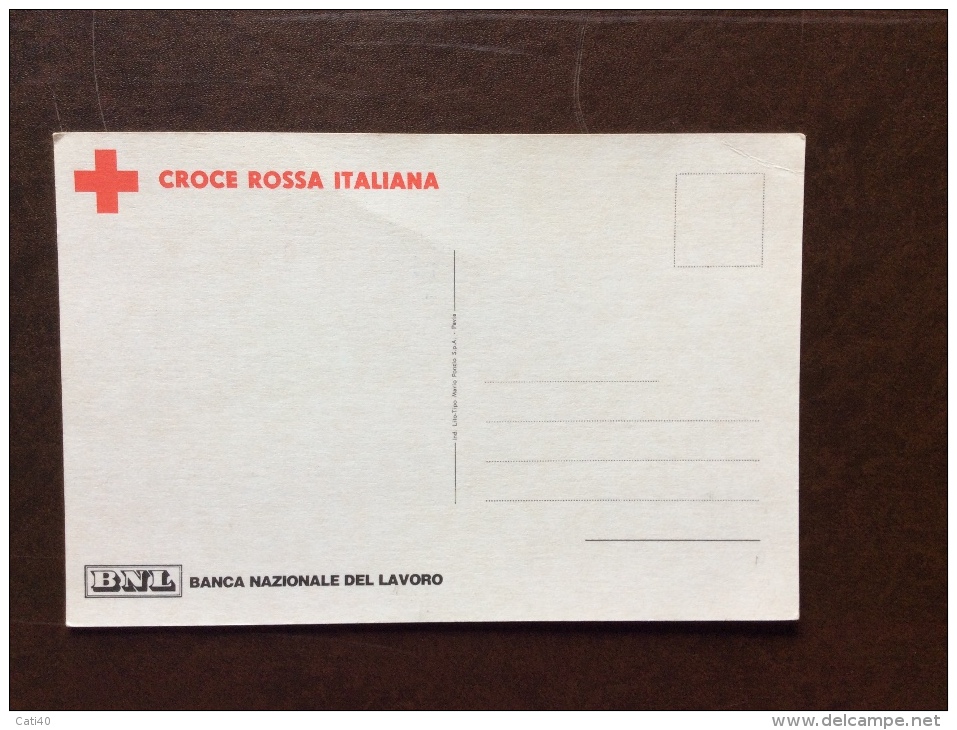 CROCE ROSSA ITALIANA CARTOLINA  Aiutiamoli A Sorridere... - Sponsos  BNL BANDA NAZIONALE DEL LAVORO - Croce Rossa