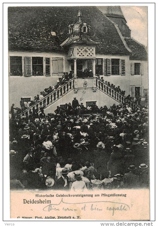 Carte Postale Ancienne D´ALLEMAGNE - DEIDESHEIM - HISTORISCHE GEISBOCKVERSTEIGERUNG AM PFINGSTDIENSTAG - Deidesheim