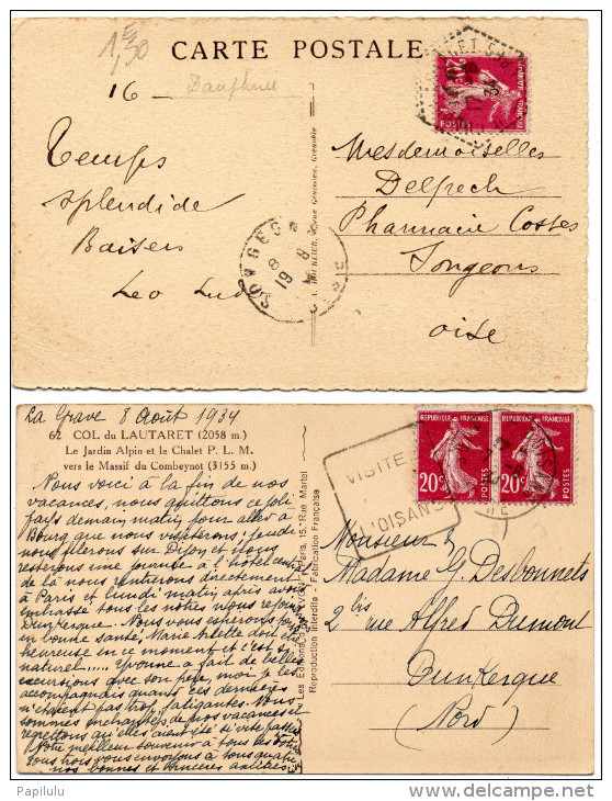 DEPT 05 : Lot De 2 Cartes Dont Une RARE ;  Lautaret Le Jardin Et Le Combeynot - Autres & Non Classés