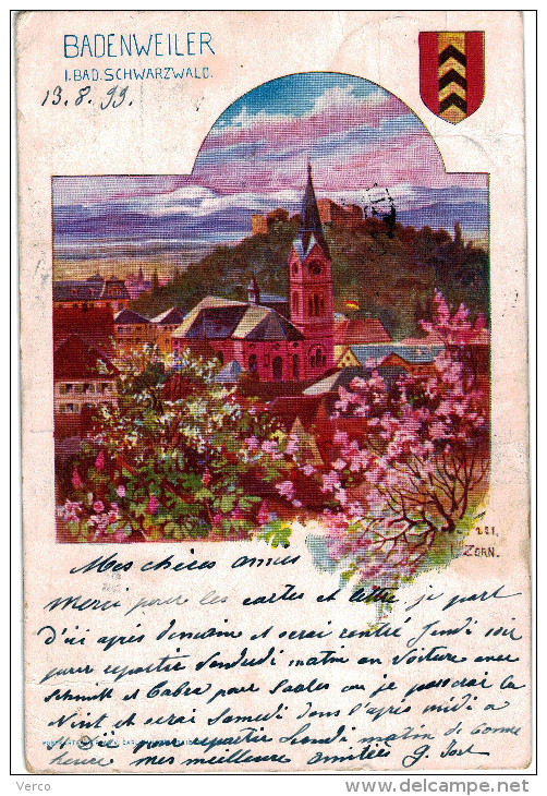 Carte Postale Ancienne D´ALLEMAGNE - BADENWEILER - Badenweiler