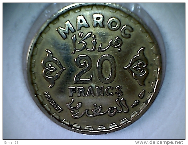 Maroc 20 Francs 1371/1952 TTB - Marruecos