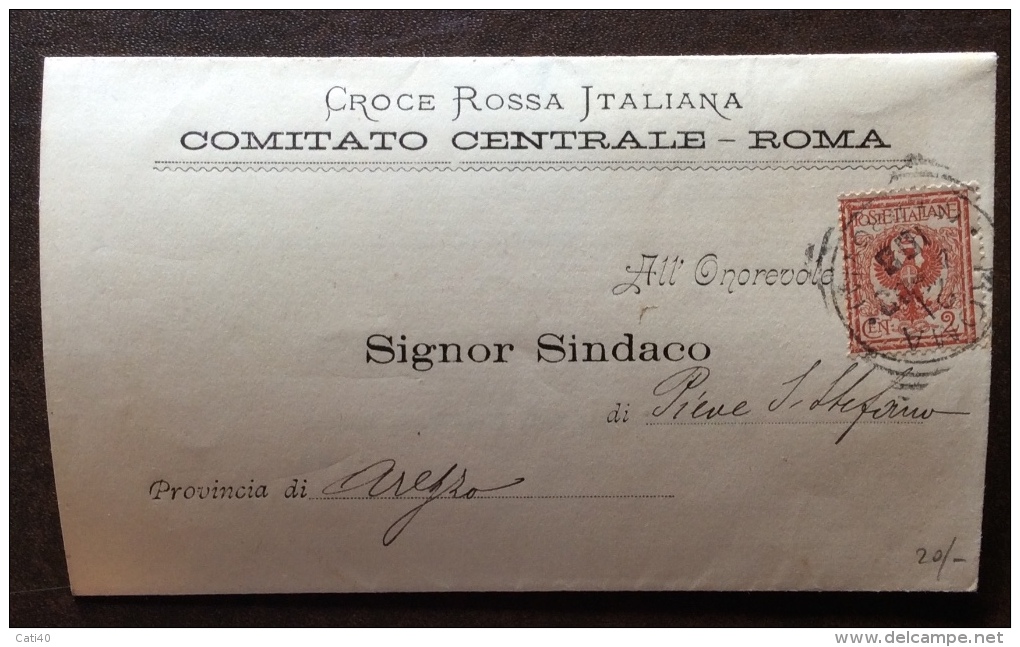 CRI - COMITATO CENTRALE ROMA - LETTERA AI COMUNI PER  LìOFFERTA ANNO 1903 - RARO DOCUMENTO ORIGINALE - Rode Kruis