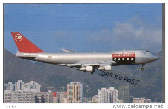 Boeing B 747-251 F Aircraft NORTHWEST AIRLINES CARGO N639US Airines B747 Aereo Avion B.747 Aviation B-747 HONG KONG - 1946-....: Moderne