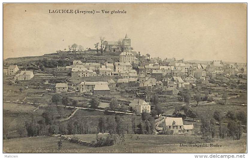 - Aveyron - Ref- A417 -  Laguiole  - Vue Generale - Carte Bon Etat - - Laguiole