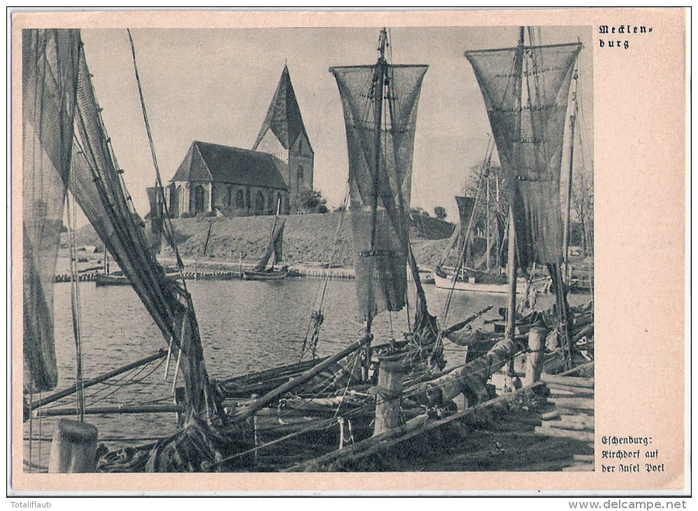 Insel POEL Kirchdorf Hafen Fischer Boote Fotograf Eschenburg Warnemünde Grünlich Ungelaufen - Wismar