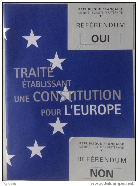 Brochure Traité Constitution Pour L'Europe - 192 Pages Avec Bulletin De Vote - Other & Unclassified