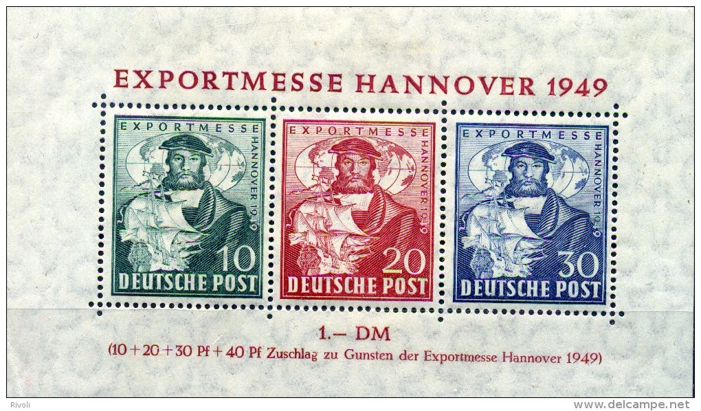 ALLEMAGNE BIZONE 1949 ( D15 - 3819 ) 1949 N° YVERT BLOC N°1 NEUF AVEC CHARNIERE - Autres & Non Classés