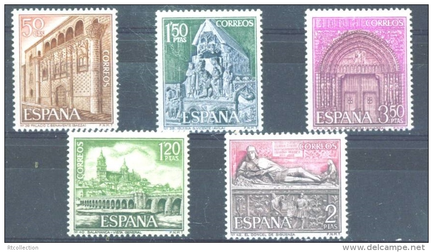 Spain 1968 Tourist Architecture Tourism Historical Places Art Sculpture Monuments Stamps MNH Scott# 1533-1537 - Other & Unclassified