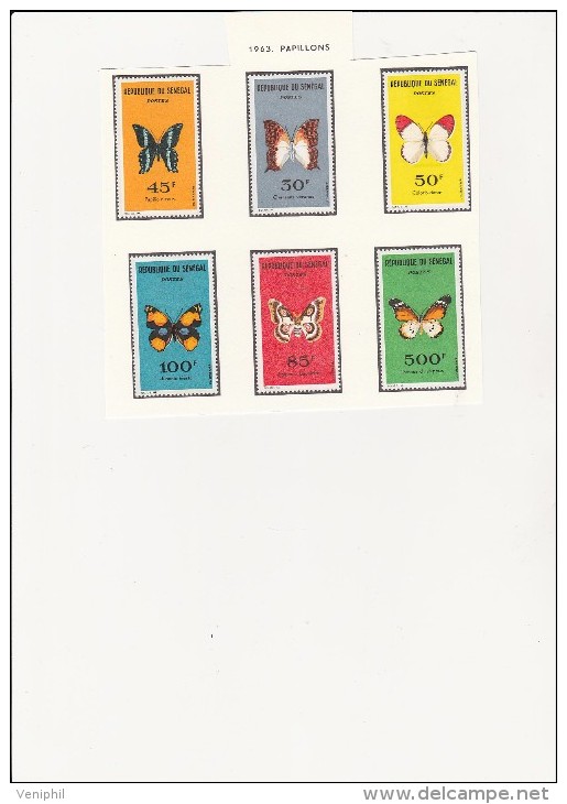 SENEGAL - SERIE PAPILLONS -N° 226 -31 NEUVE X  COTE : 29 € - Unused Stamps