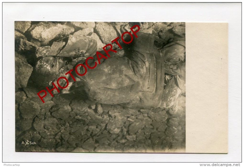 ZOUAVES-Cadavre-CAVERNE-Felsenhölle-Position-2x CARTES PHOTOS Allemandes-Guerre 14-18-1 WK-Militaria- - War 1914-18