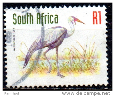 SOUTH AFRICA 1997 Endangered Fauna -1r - Wattled Crane FU - Oblitérés