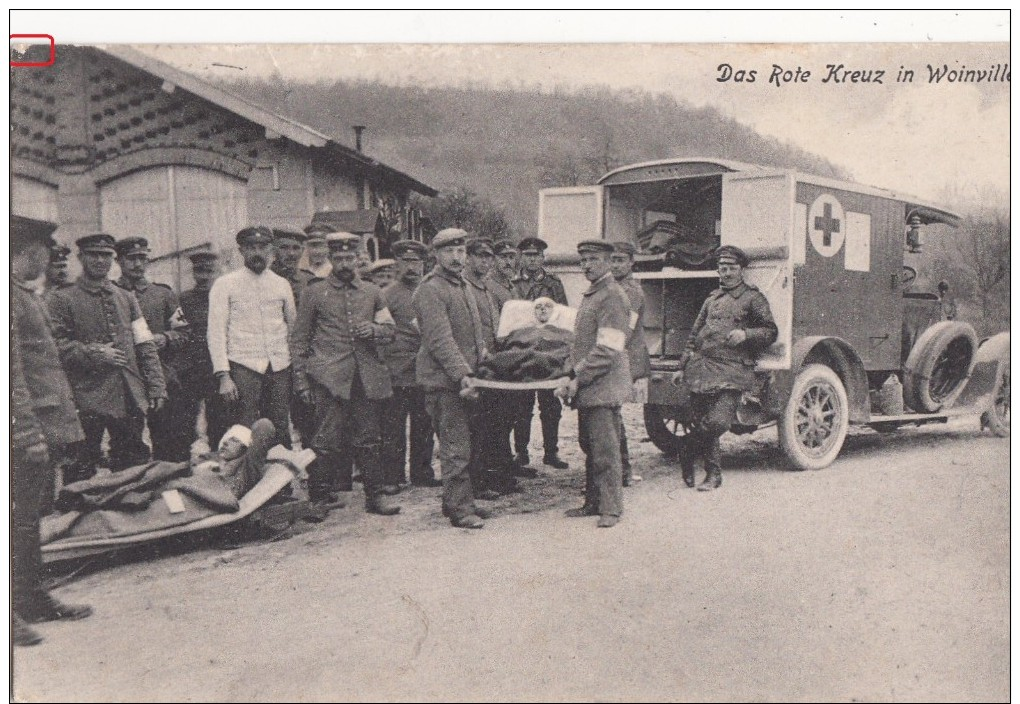 WOINVILLE INFIRMIERS ALLEMANDS ET LEUR AMBULANCE CARTE ALLEMANDE - Autres & Non Classés