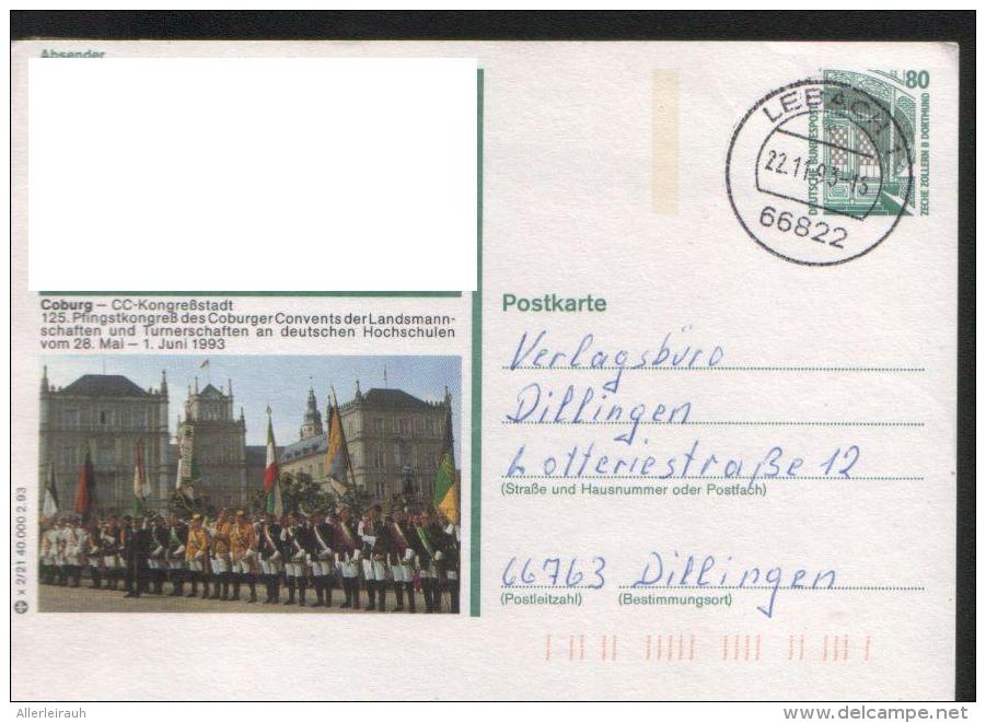 Ganzsachen  - Postkarte   Motiv: Coburg  - Echt Gelaufen - Postcards - Used