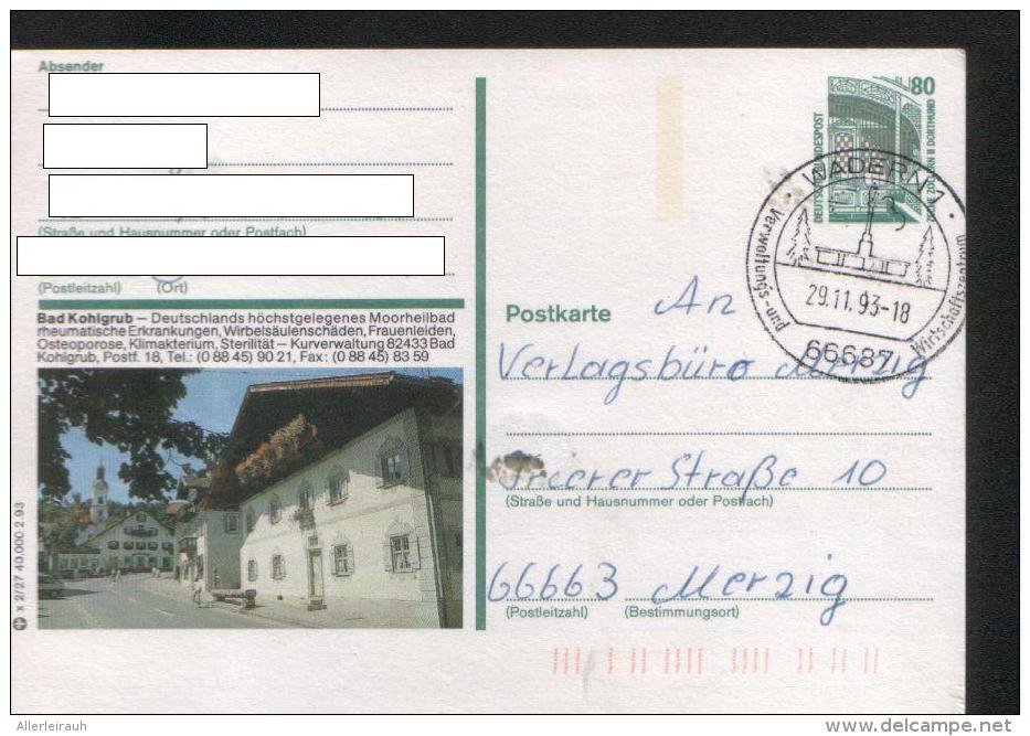 Ganzsachen  - Postkarte   Motiv: Bad Kohlgrub  - Echt Gelaufen - Postcards - Used