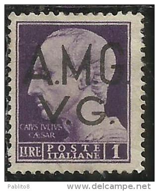 VENEZIA GIULIA 1945 - 1947 TRIESTE AMGVG AMG VG POSTA ORDINARIA LIRE 1 LIRA USATO USED OBLITERE' - Usados