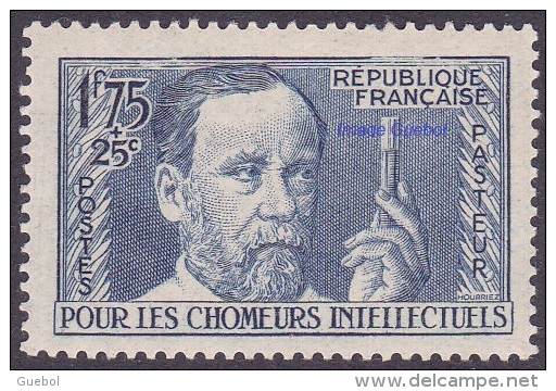 France - N°  385 * Célébrité - Pour Les Chômeurs Intellectuels -> Louis Pasteur - Ungebraucht