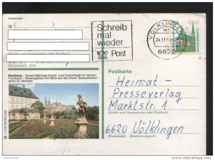 Ganzsachen  - Postkarte   Motiv: Bamberg - Echt Gelaufen - Postcards - Used