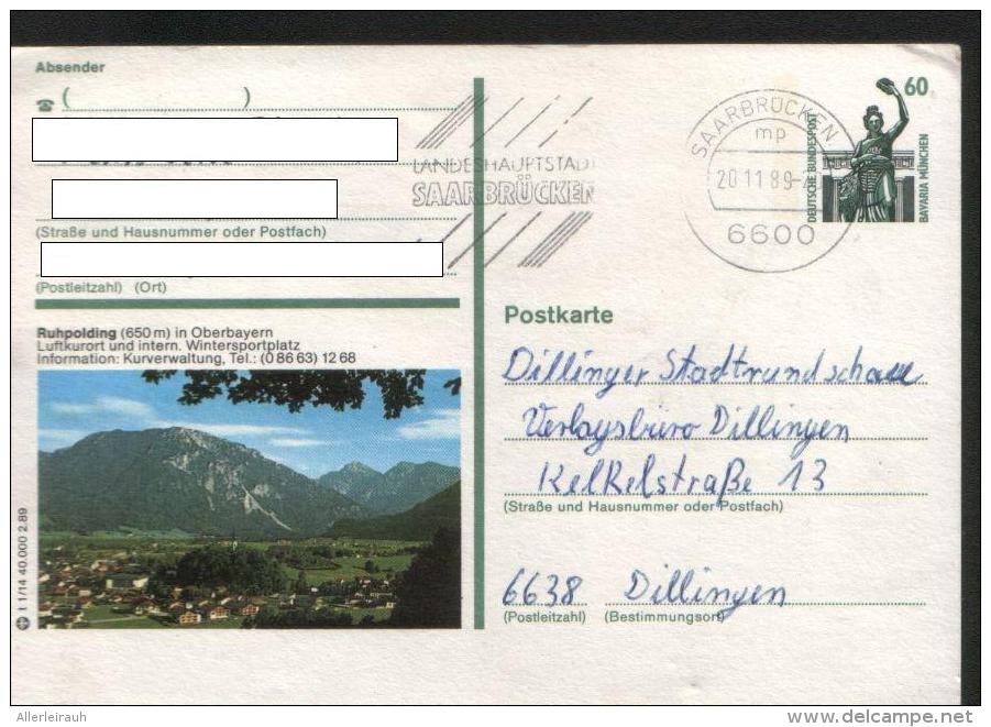 Ganzsachen  - Postkarte   Motiv: Ruhpolding - Echt Gelaufen - Postcards - Used