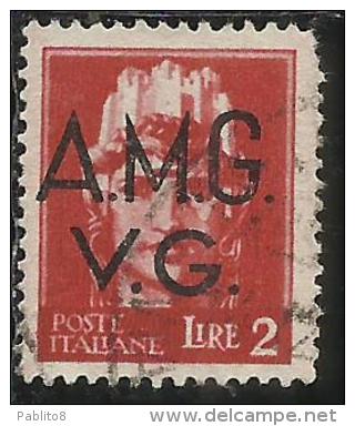 VENEZIA GIULIA 1945 - 1947 TRIESTE AMGVG AMG VG POSTA ORDINARIA LIRE 2 USATO USED OBLITERE´ - Gebraucht