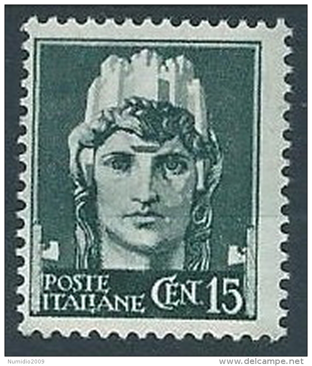 1929-42 REGNO IMPERIALE EFFIGIE 15 CENT MH * - T241-4 - Nuovi