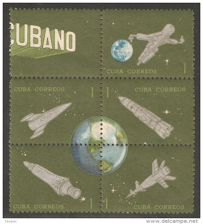 Cuba 1964 Mi# 918-942 ** MNH - 5 Blocks Of 6 - Experimental Postal Rocket Flight, 25th Anniv. / Space - Noord-Amerika