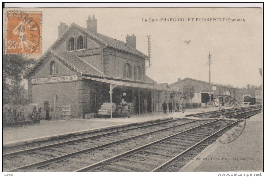 D80 - LA GARE D'HARGICOURT-PIERREPONT - Other & Unclassified