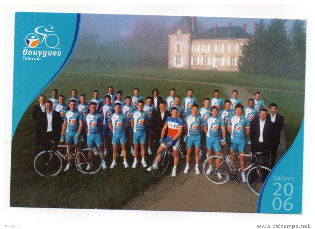 Cyclisme--2006--Equipe Professionnelle "Bouygues"-- -carte Publicitaire - Cyclisme