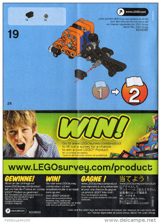 CATALOGUES LEGO Technic  9390 1 & 2  (15cmx10cm)  (lot De 2) - Catálogos