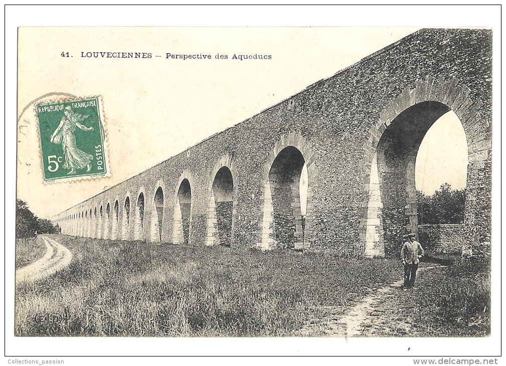 Cp, 78, Louveciennes, Perspective Des Aqueducs, Voyagée - Louveciennes
