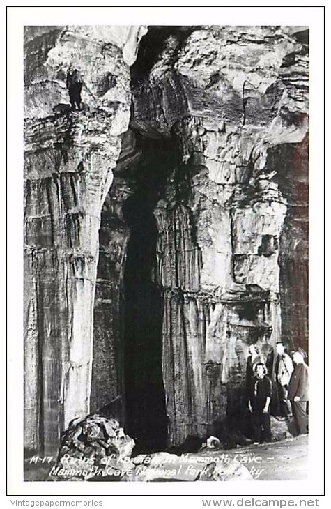 249135-Kentucky, Mammoth Cave National Park, RPPC, Ruins Of Karnak, Photo No M-17 - Mammoth Cave