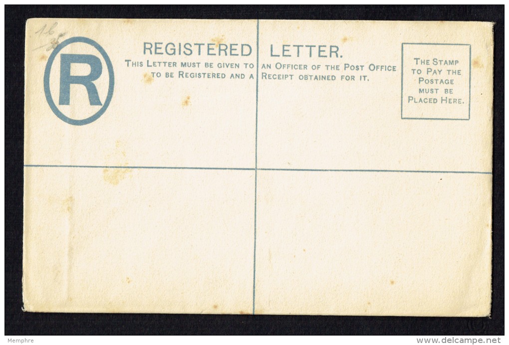 1891  Victoria Registered 5 Cents Envelope  Unused - Straits Settlements