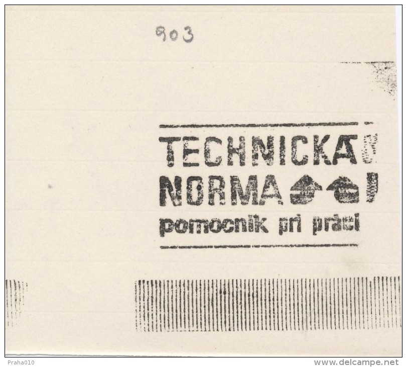 J2242 - Czechoslovakia (1945-79) Control Imprint Stamp Machine (R!): Technical Standard; Assistant At Work (SK) - Proeven & Herdrukken