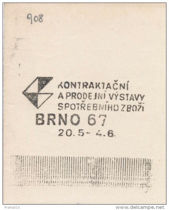 J2252 - Czechoslovakia (1945-79) Control Imprint Stamp Machine (R!): Contracting And Sales Exhibition Of Consumer Goods - Probe- Und Nachdrucke