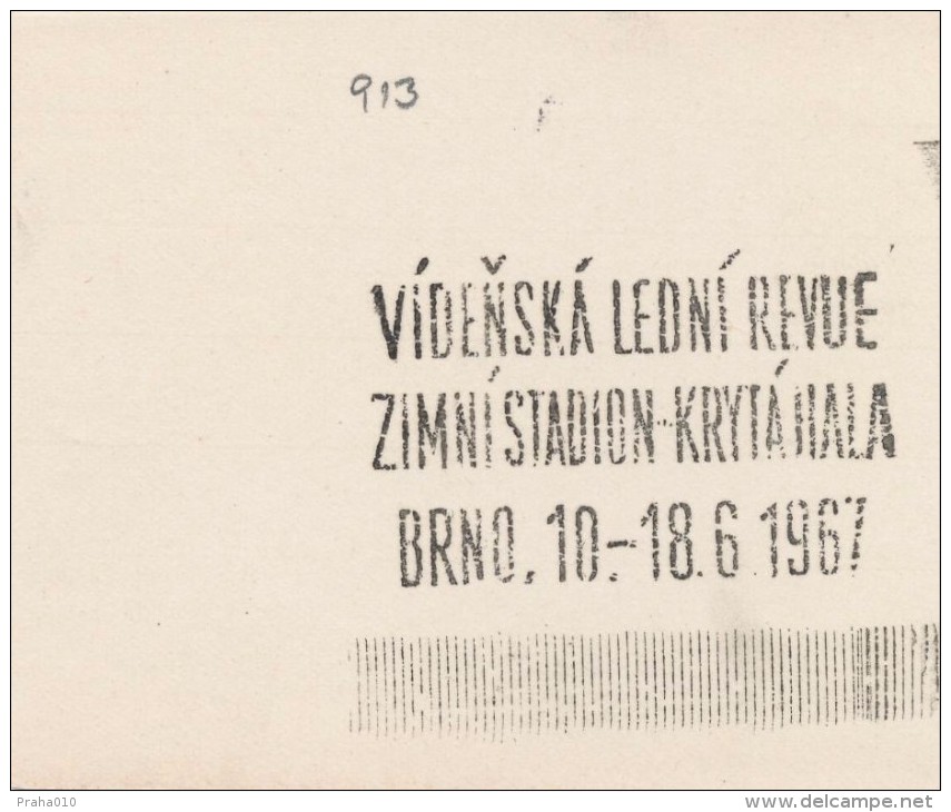 J2260 - Czechoslovakia (1945-79) Control Imprint Stamp Machine (R!): Vienna Ice Revue; Ice Stadium - Indoor Hall, Brno - Proeven & Herdrukken