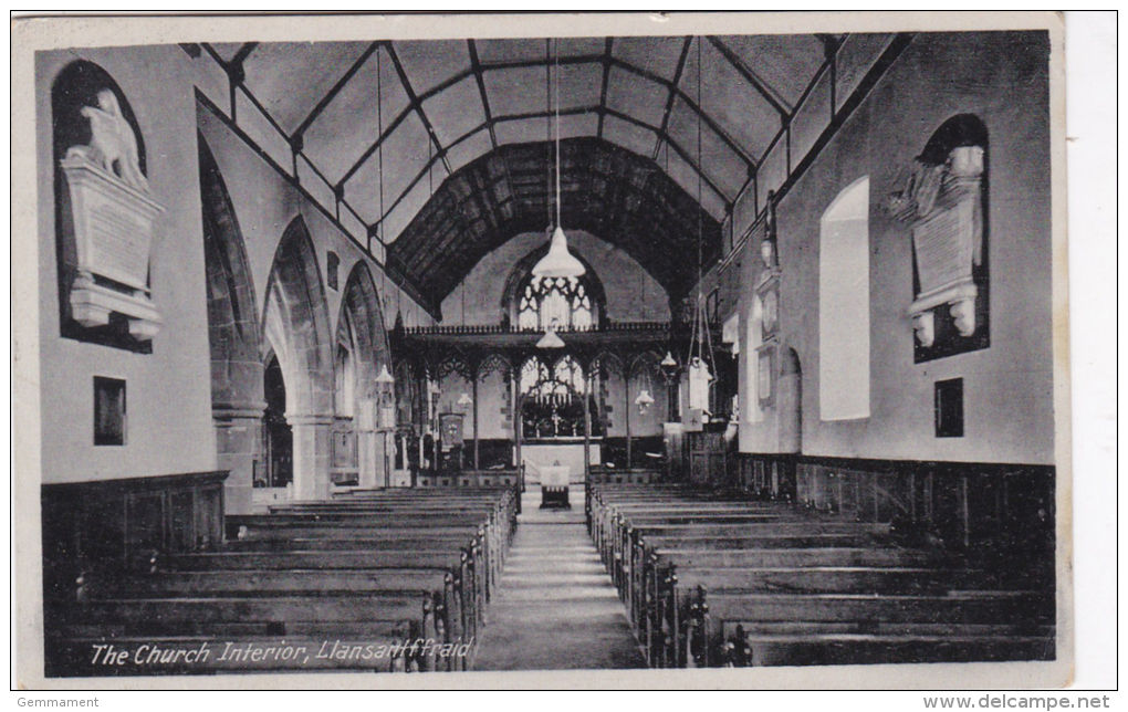 LLANSANTFFRAID CHURCH INTERIOR - Breconshire