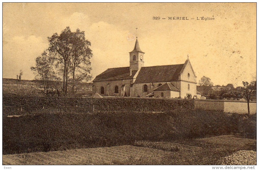 Mériel. L'Eglise. (Carte Vernie). - Meriel