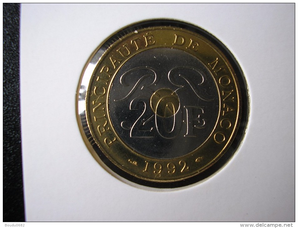 MONACO 20 FRANCS ANNEE 1992 ETAT SUP++ - 1960-2001 New Francs