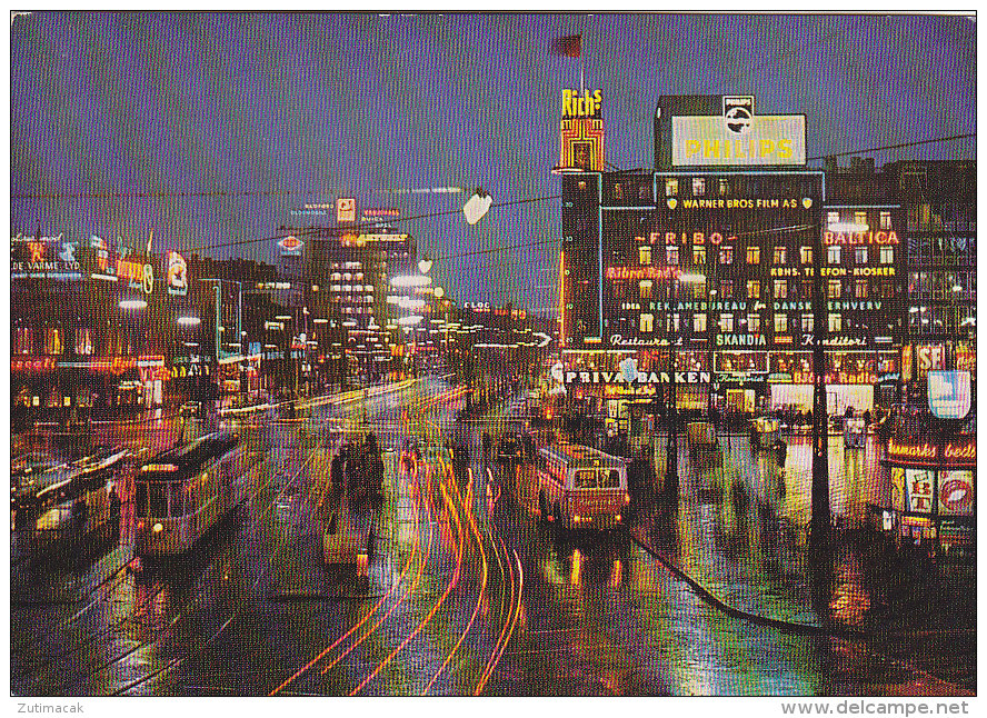 Copenhagen - The City Hall Square At Night - Tram - Danimarca