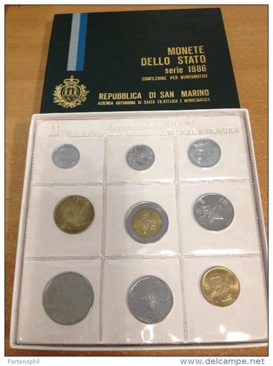 REPUBBLICA SAN MARINO 1986 DIVISIONALE SERIE CON CUSTODIA FDC - San Marino