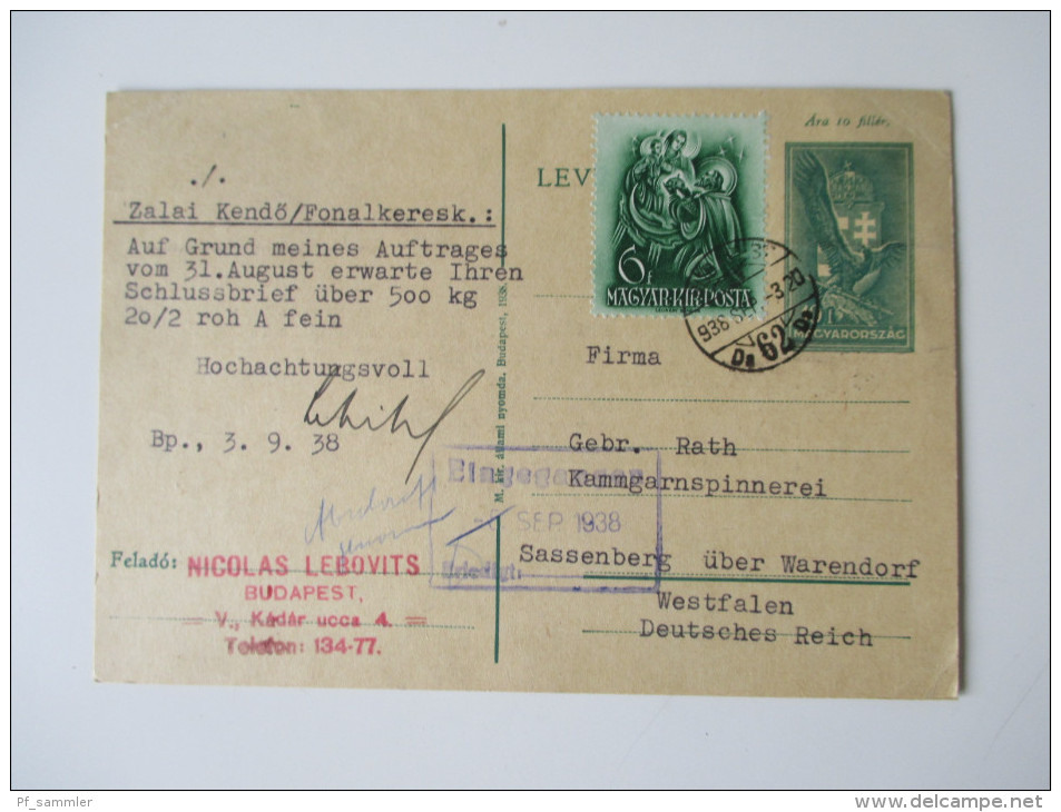 Ungarn 1930er Jahre Belegeposten / Firmenkorrrspondenz. 30 Briefe. Schöne Frankaturen / Express / Perfins. Interessant!? - Cartas & Documentos